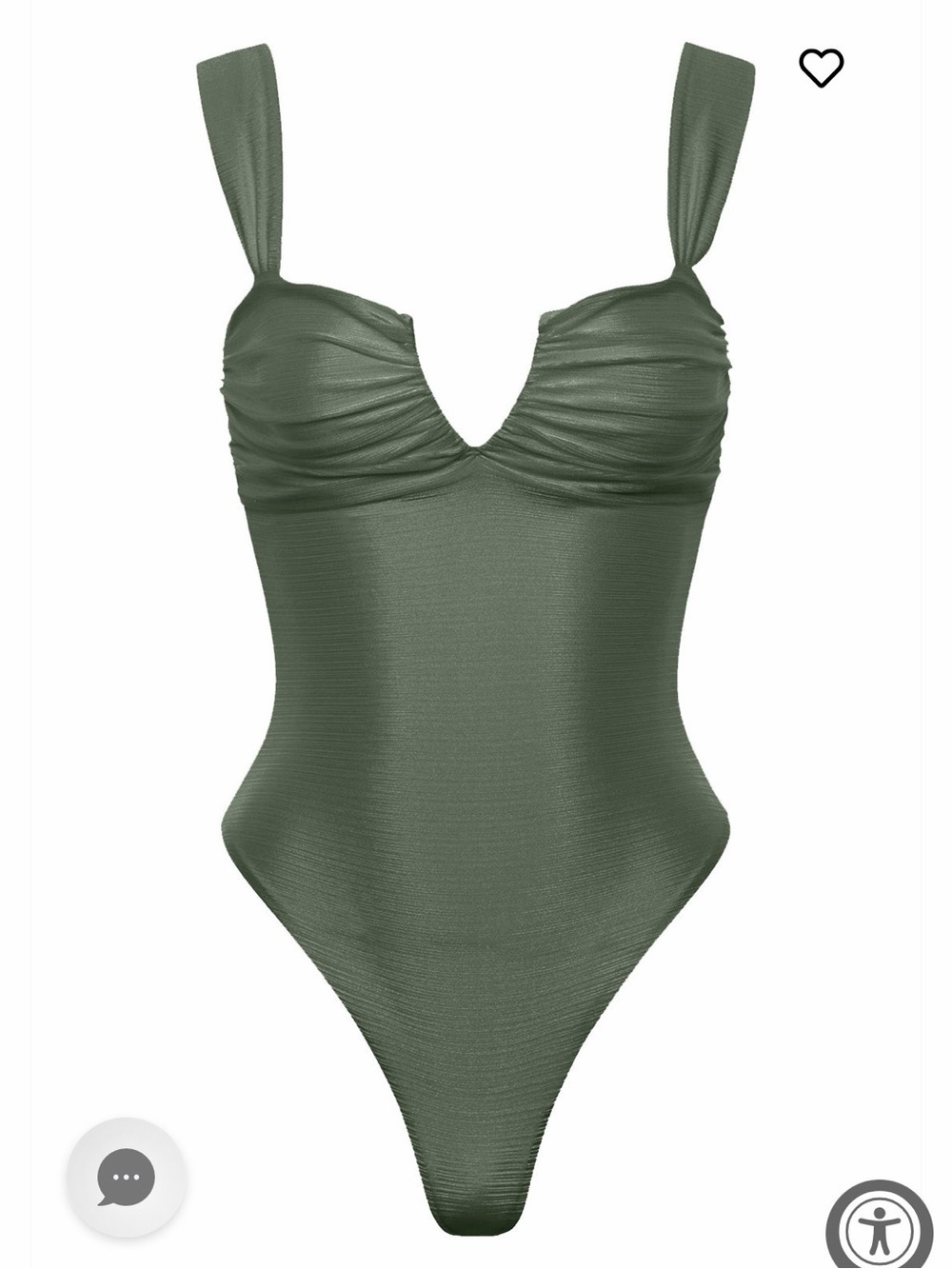 NWT Divino Seas Dark Green Natalia One-Piece Swimsuit XS